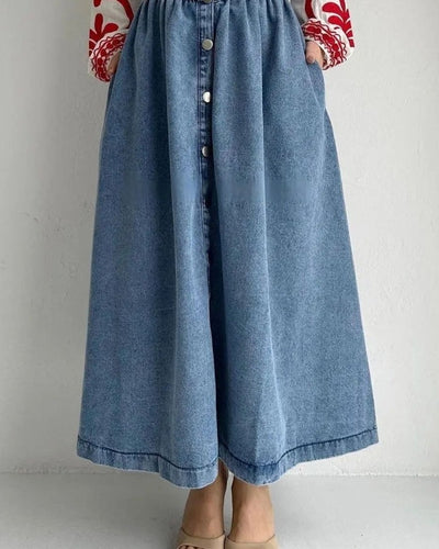 Denim Daisy Skirt