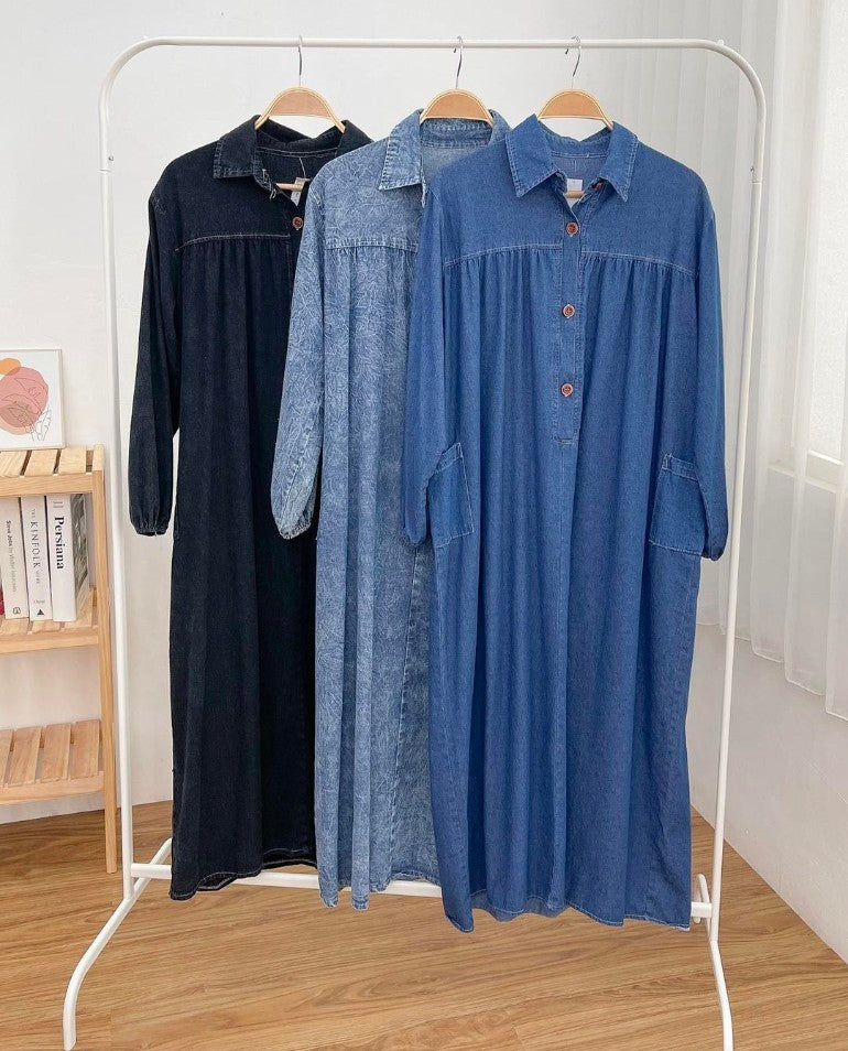 Raissa  denim abaya