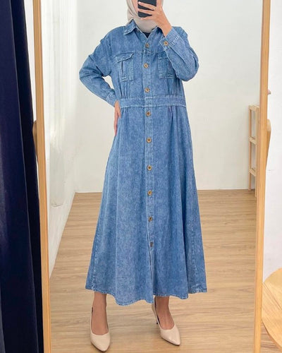 Raissa  denim abaya