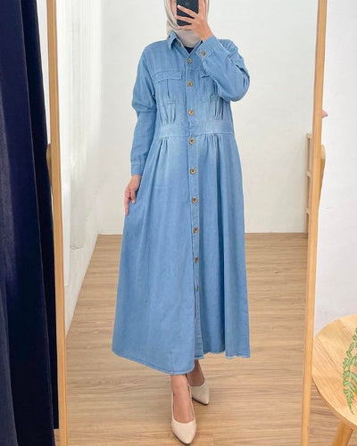 Raissa  denim abaya