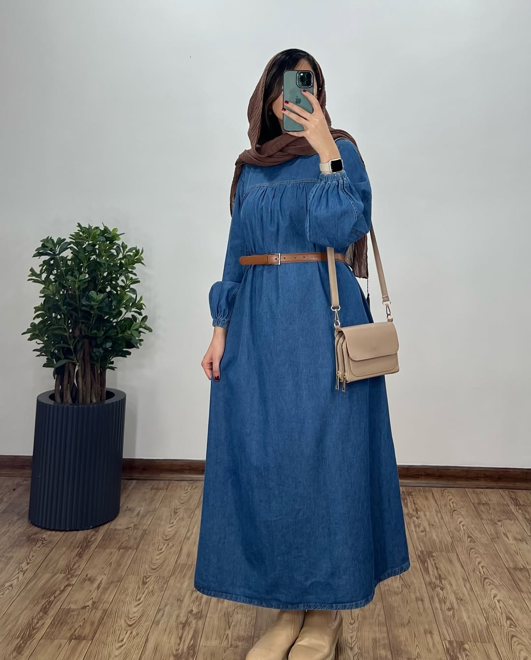 Denim Grace Abaya