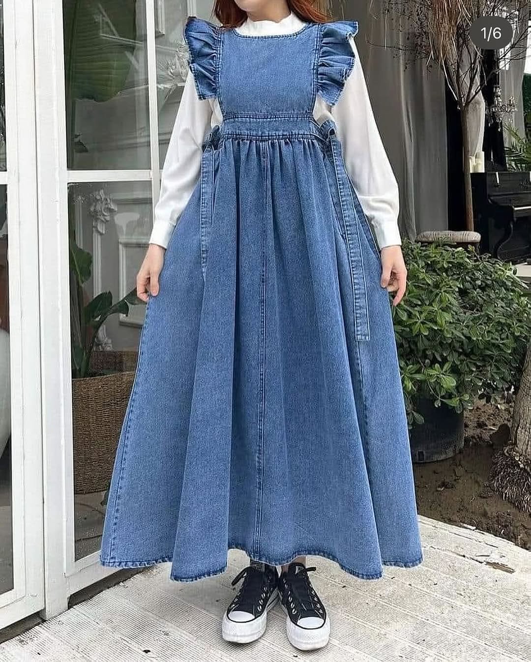 Bella chic Denim Midi Dress