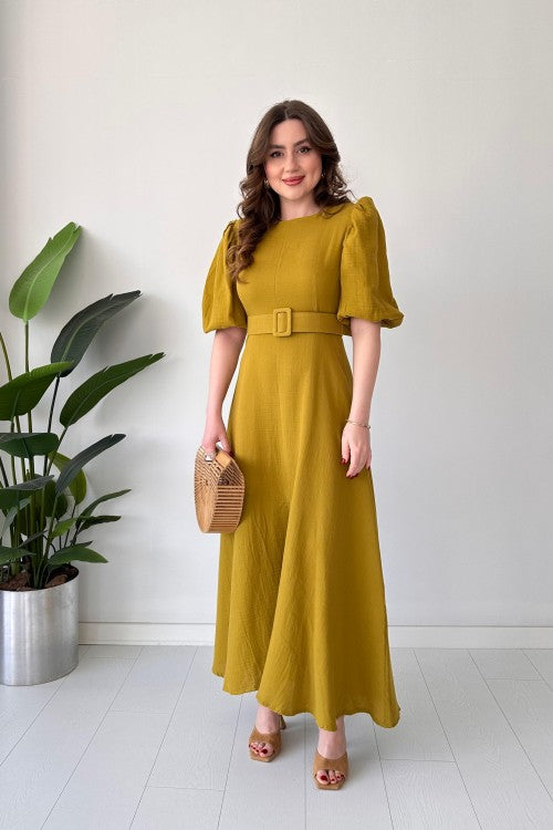 Belted Muslim dress