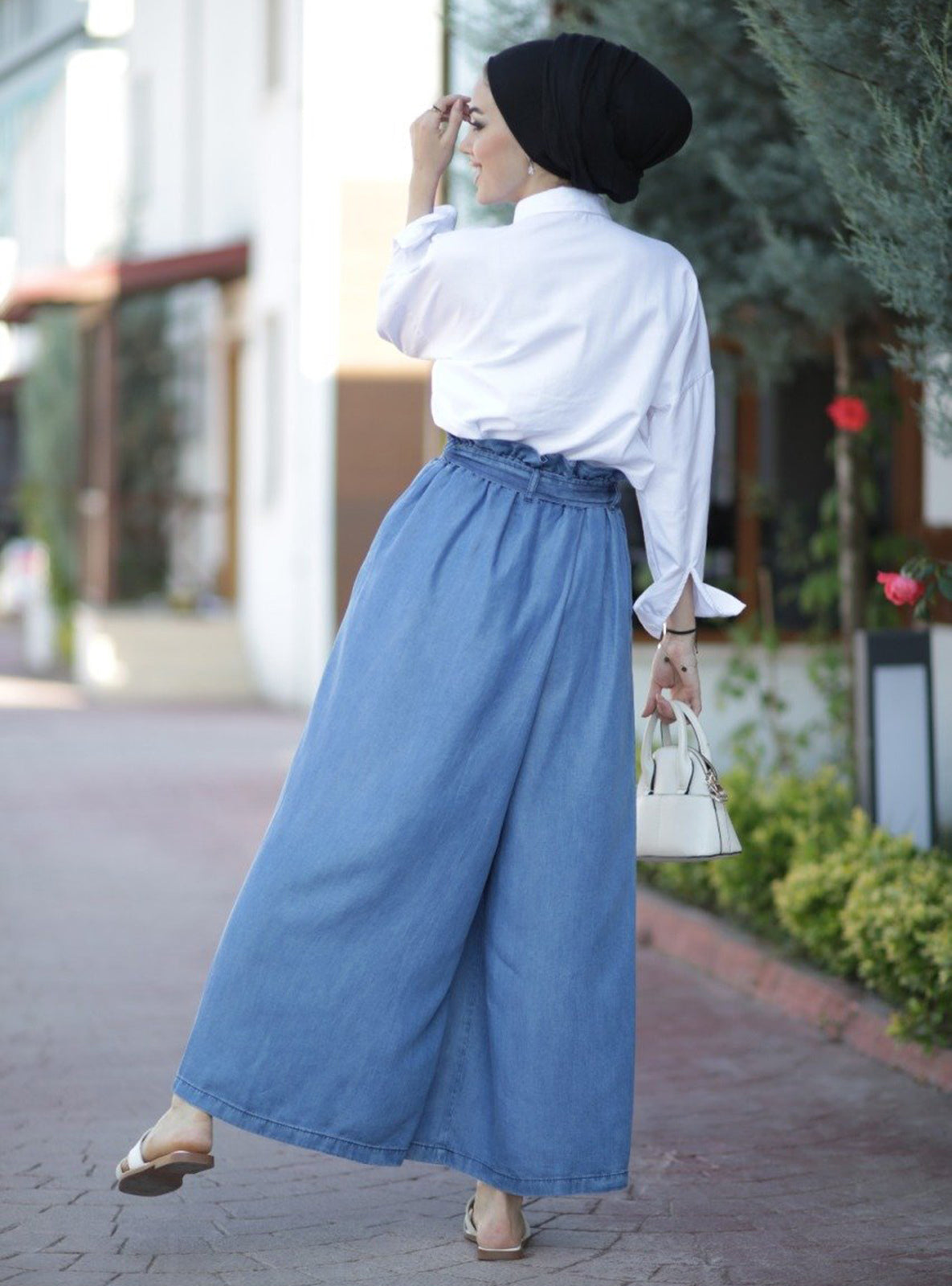 Skyline High-Waist Denim Trouser