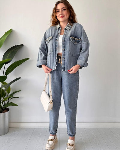 STONED DENIM SET